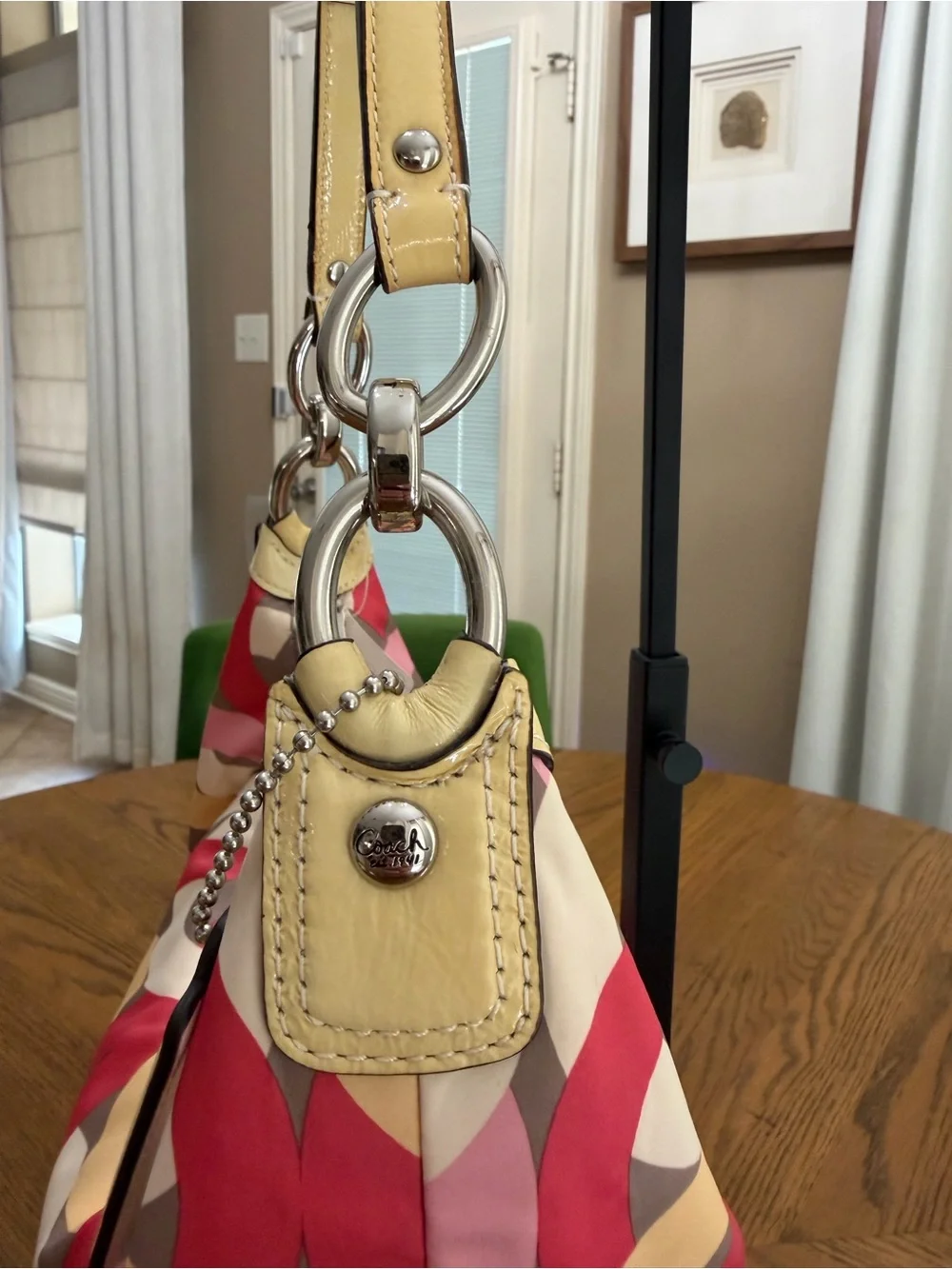 Coach Kristin Logo Chain Link Hobo Shoulder Bag